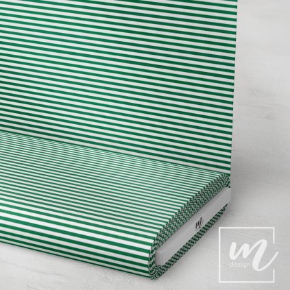 746704 pruhy 5mm zeleno bílé látka 3