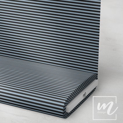 746718 pruhy 5mm šedo černé látka 3