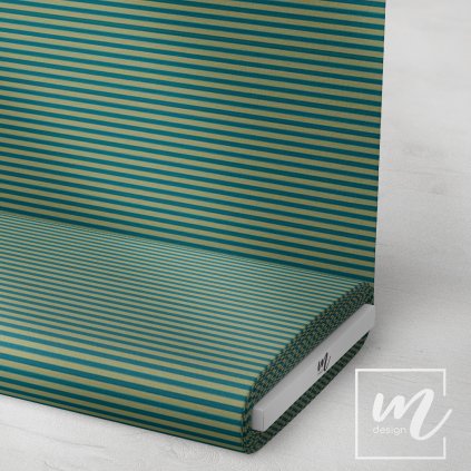 746719 pruhy 5mm khaki petrolejové látka 3