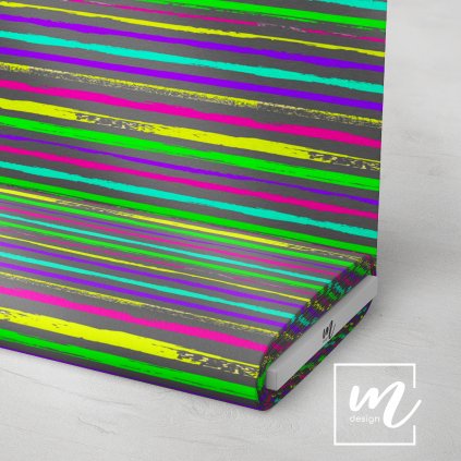 746001 pruhy neon crazy na látka 3