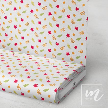 740003 podzimní listy na bílé