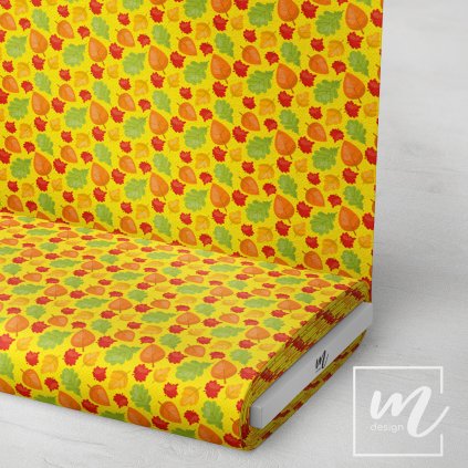 podzimní listí na žluté 740045