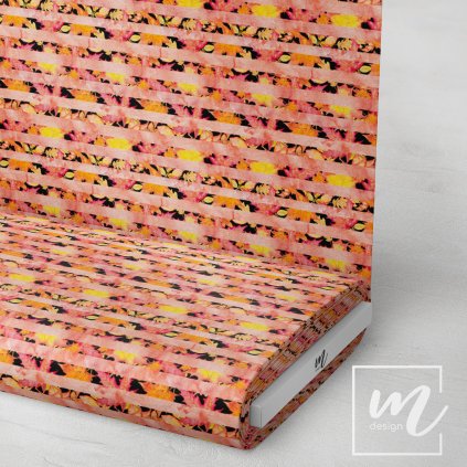 740119 podzimní akvarelové listy v proužcích