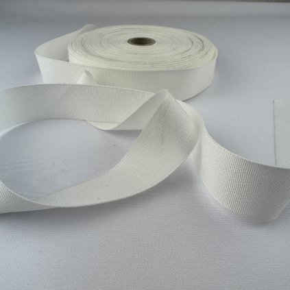 rypsová stuha 25mm bílá