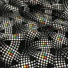 tečky čtyřbarva na černé 748001 (vyberte materiál zimní softshell elastický (šíře 150cm) 280g  10000/10000)