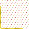 757032 barevná srdíčka na bílé metr