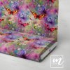 Michelles design látka 3 710095 duhový motýl a sedmikrásky
