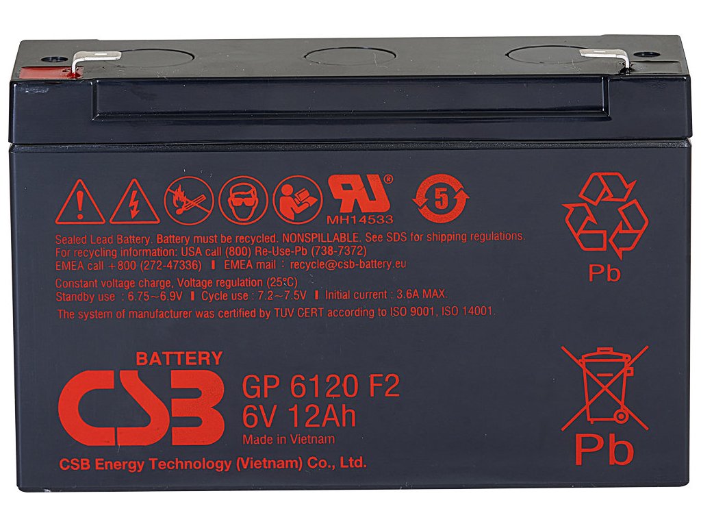 2147 1 akumulator csb gp6120 f2 6v 12ah
