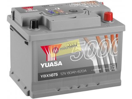 9041 autobaterie yuasa ybx5075 12v 60ah