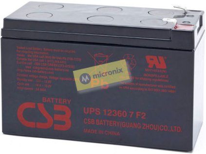 36929 ups123607f2 12v 360w 5min akumulator csb