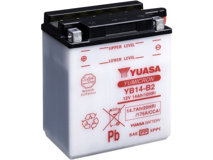 206 5 motobaterie yuasa yb14 b2 12v 14ah