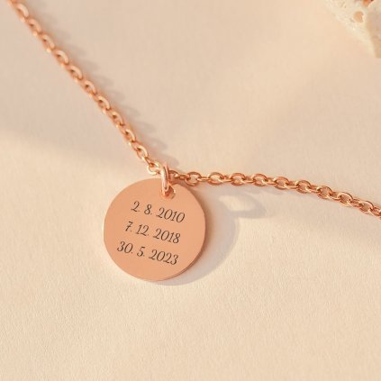 personalizovaný medailonek midorini, vlastní text na přání, chirurgická ocel