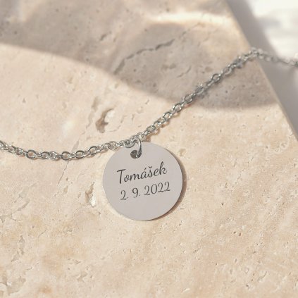 Dámský personalizovaný náramek s gravírováním, vlastní text na přání