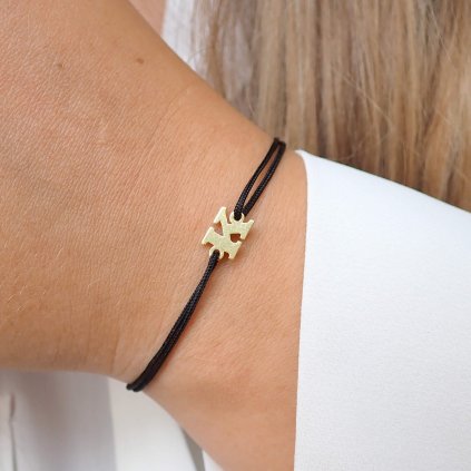 Dámský náramek se srdíčkem, vlastní text na přání, stříbro Ag 925/1000, rose gold