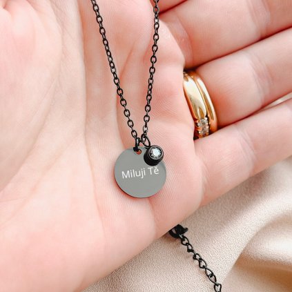 Náhrdelník MEDAILONEK 14 mm - TEXT na přání