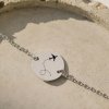 Stříbrný pánský náramek s gravírováním, chirurgická ocel