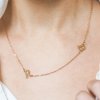 Rosegold personalizovany nahrdelnik s pismenky