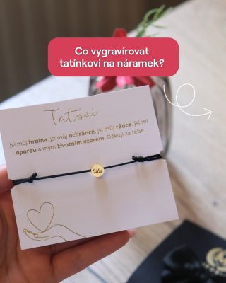 Nevíte, co tátovi na náramek nechat napsat? 💡 Tady je malá nápověda pro ty nejosobnější dárky: 👶🏻 Iniciály dětí 📍...