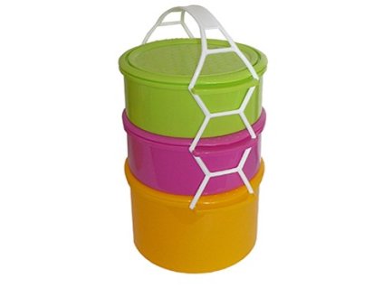 Szines étehordó 3 részes leveses