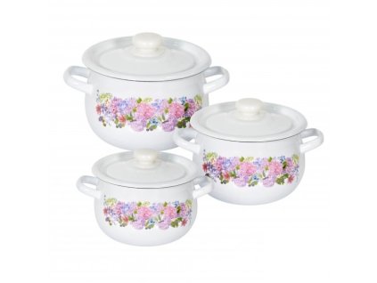 Zoméncozott fazék szett virág