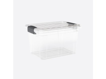 Tárolódoboz tetővel 14l átlátszó