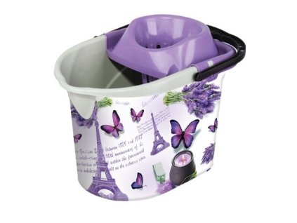 Felmosósvödör csavaróval dekor 13l (Szín Párizs)