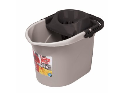 Felmosóvödör csavaróval 13L (Szín Szürke)