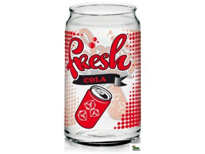 Színes grafikus mintás üveg pohár szett – Dots Can dizájn, 2 db, 450 ml