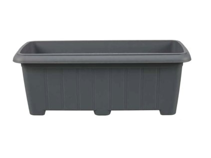 Antik stílusú műanyag virágláda 70 cm hosszúságban