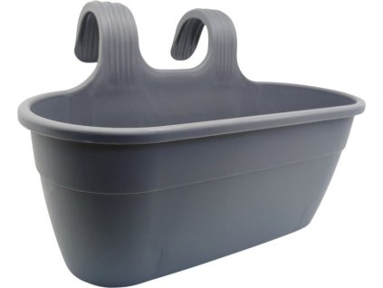 Balkonláda alátéttel és akasztóval, műanyag kivitel