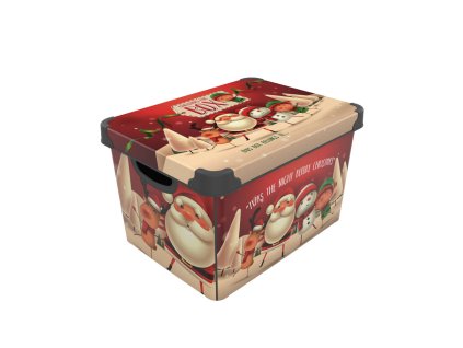 karacsonyi-tarolo-doboz-20l-mikulas-minta.jpg – Karácsonyi tároló doboz 20L Mikulás és hóember mintával