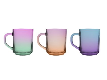 Színátmenetes dekoratív üveg bögre 246 ml-es űrtartalommal, modern és stílusos kivitelben