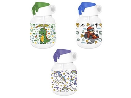 gyerek kulacs beépített szívószállal – dinoszaurusz mintával – 800 ml