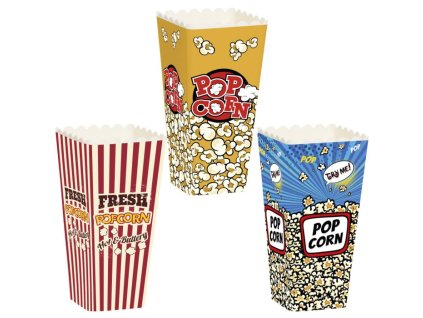 Popcorn vödör 1,3L – sárga POPCORN mintával