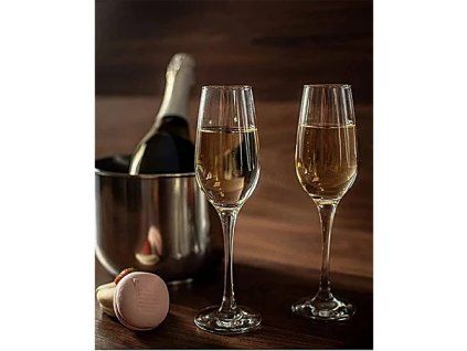 Pezsgős pohár Amber 200ml 6db  Pezsgős pohár Amber – elegáns hosszú szárú pohár szett 6×200 ml