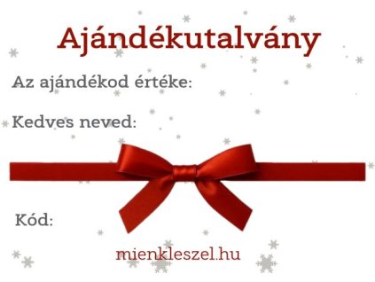Ajándékutalvány tökéletes átméretezve