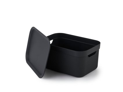Tárolódoboz tetővel Deco 5l fekete