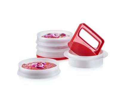 Tupperware hamburgerpogácsa formázó és tárolódobozok