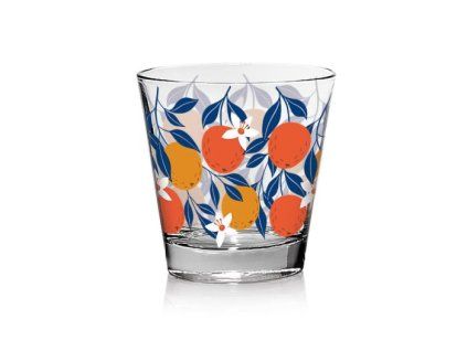 Nadia Orange vizespohár 250 ml narancs mintával