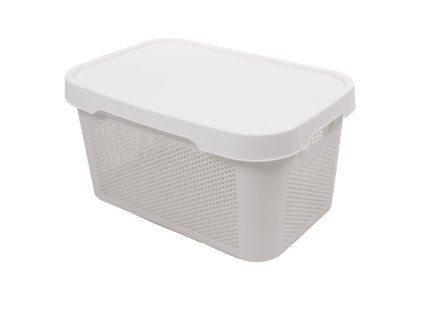 Tároló doboz tetővel fehér (szám 5l)