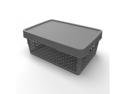 Tároló doboz tetővel szürke 5L (szám 5l)