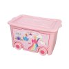 Tárolódoboz kerékkel Gyerek mintás több színben (Szín Rózsaszín)