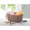 Tároló kosár kötött mintás – több színben (Szín Lila 10l)