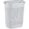 Szennyestartó kötött mintás 52L – 43,9×35,7×52,9 cm (Szín Szürke)