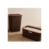 Ruháskosár rattan mintás 50L – 61×40×28,4 cm Barna