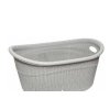 Ruháskosár kötött mintás 35L szürke