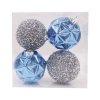 Noelle ezüst kék karácsonyi gömbök 4 db os szett – mienkleszel.hu