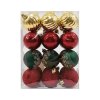Noelle piros arany zöld karácsonyi gömbök 24 db os szett – mienkleszel.hu