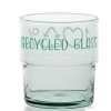 Green pohárszett – RECYCLED GLASS feliratú, újrahasznosított üveg poharak, 3 db, 300 ml