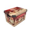 karacsonyi-tarolo-doboz-20l-mikulas-minta.jpg – Karácsonyi tároló doboz 20L Mikulás és hóember mintával